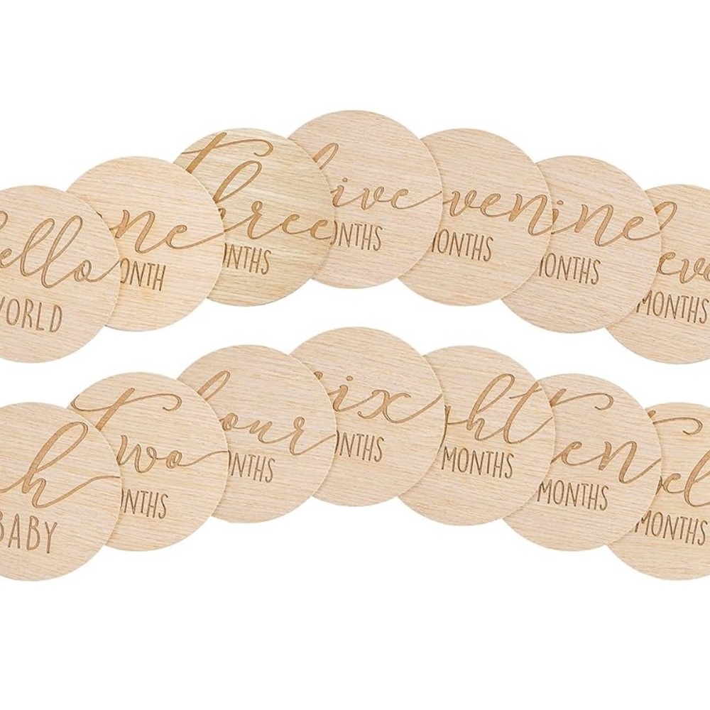 Wooden Monthly Milestone Photo Cards